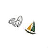 Minimalist Abstract Art Iron Sailboat Sculpture Crafts Artwork Housewarming Gift Tabletop Ornament