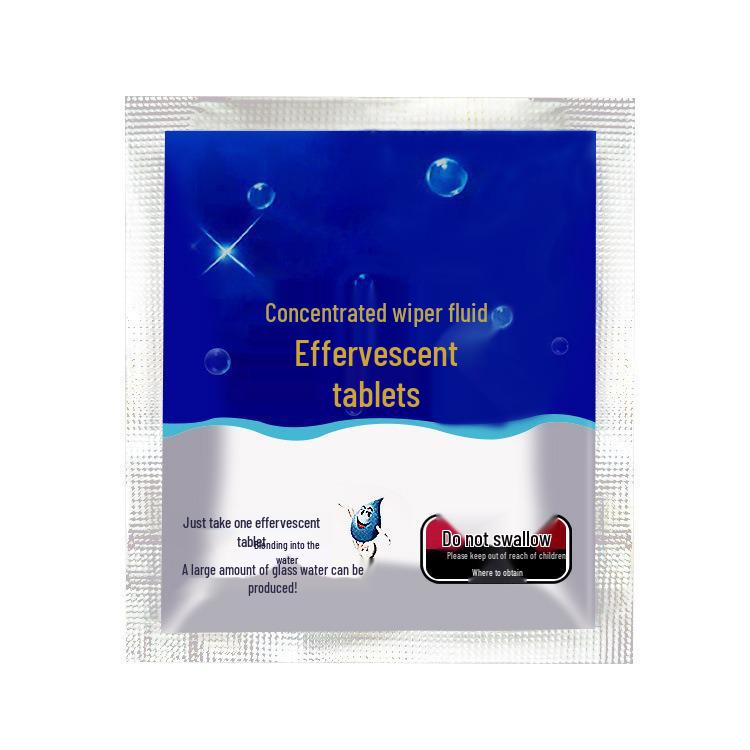 

Concentrated Effervescent Windshield Washer and Interior Cleaning Tablets