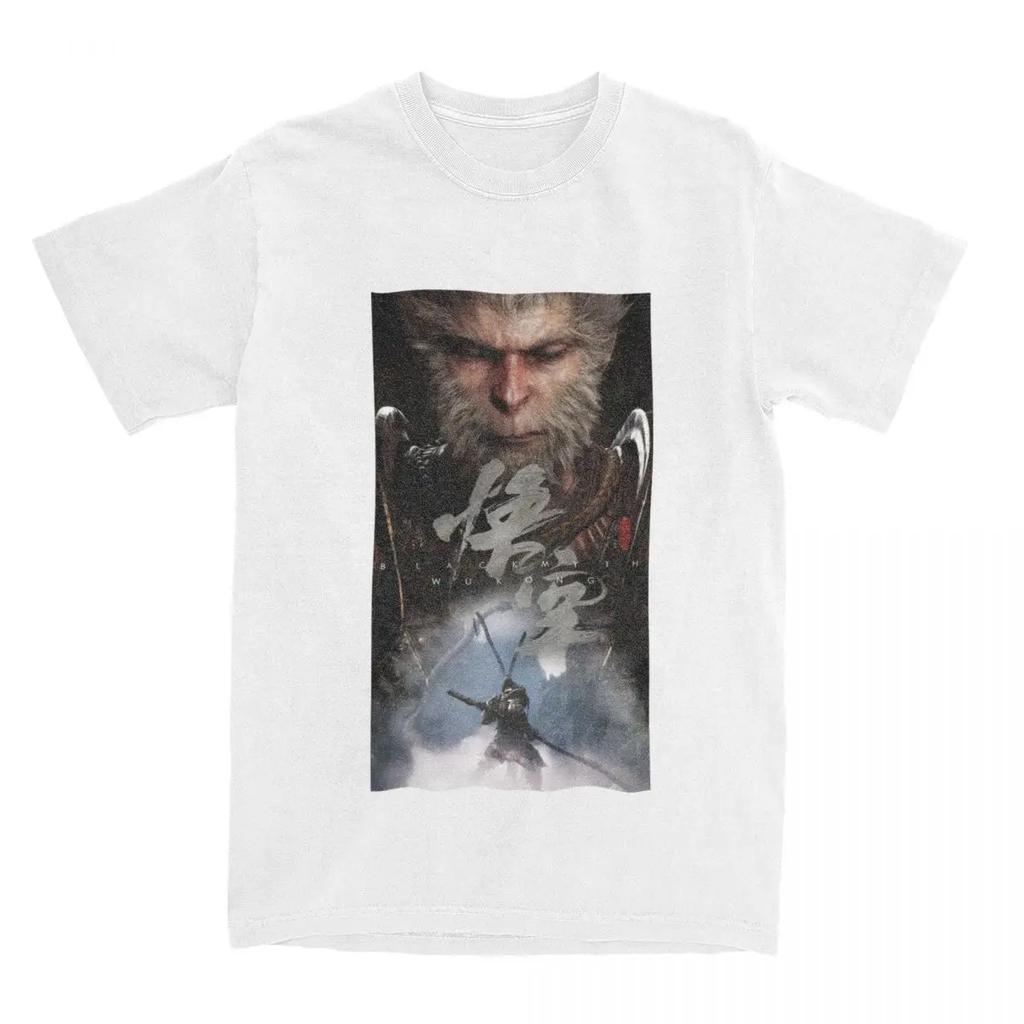 Unique Black Myth Wukong Game 2024 T-Shirt Men Women Crew Neck Cotton Monkey Lover Short Sleeve Tees Classic Tops
