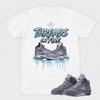 Threads On Fire Wolf Grey Sneaker Graphic T-Shirt – Urban Streetwear Drip Art Sneakerhead Tee
