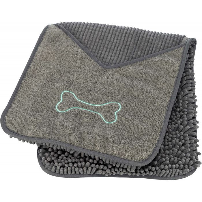 Serviette Absorbante Pour Chien - Trixie - Microfibre - Pochettes Pour Les Mains - Séchage Rapide - 78x32 Cm