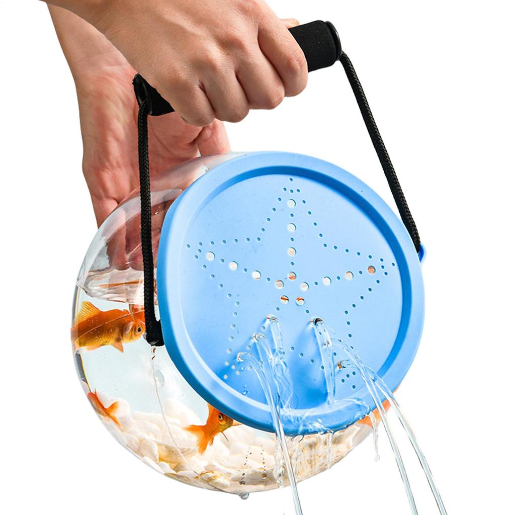 PET Beach Fish Tank Small Aquarium Fish Transport Container Mini Shell Crab Landscape Fish Tank Transparent Breathable Tank Box
