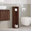 Bathroom Cabinet with Toilet Paper Holder Brown Oak Finish 20.5 X 20 X 90 Cm