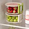 Vegetable Fruit Cleaning And Drainage Basket Folding Water Filter Net Fresh Keeping Box Cleaning Basket Kitchen Storage Gadget