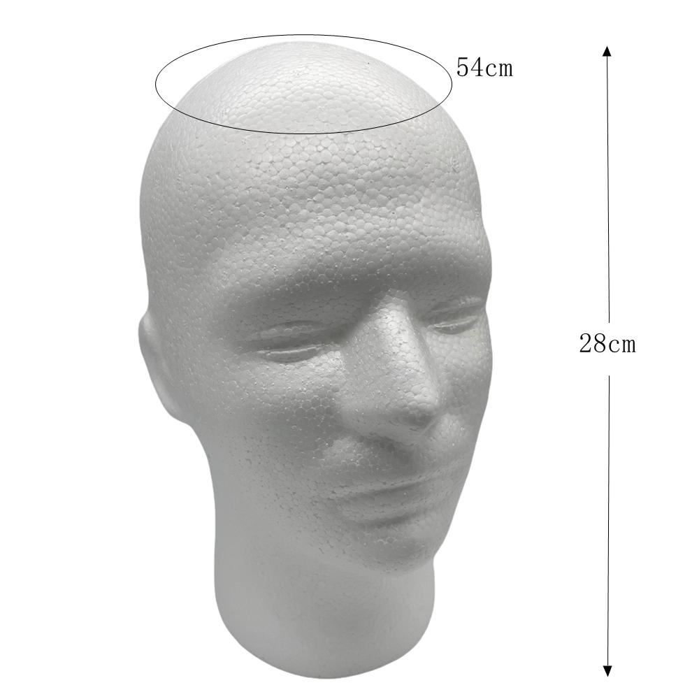 

White Foam wig display prop Mannequin Wig Head Display Hat Cap Wig Holder Styrofoam Foam Head wig stand a