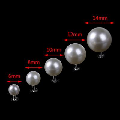 30-100pcs DIY Clothing Accessories Pearl Cap Rivets Craft Repair Pearl Knitting Lace Hat Hair Uppers Decor 6/8/10/12/14mm
