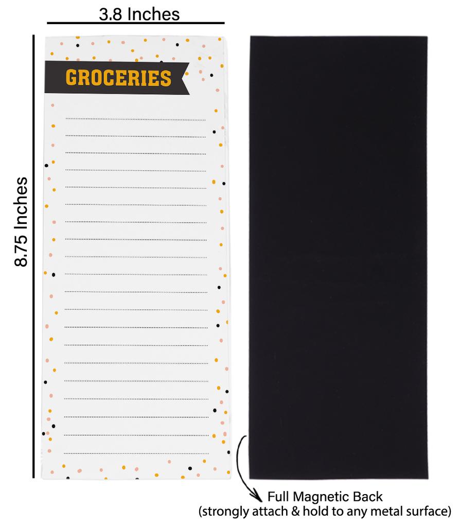 Inkdotpot Pack of 3 Magnetic Fridge To-Do List Notepads- Magnetic Memo Pads For Refrigerator-  (50 Sheets