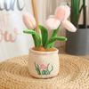 30cm Iris Potted Plant Simulated Plant Stuffed Plush Toys Flowerpot Desktop Ornaments Mother’s Day Gifts For Spring Home Decor