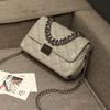 Neue Damen-Tasche trendig lässig Rauten-Ketten-Tasche Schafsmuster einfache Schulter-Crossbody-Kleintasche