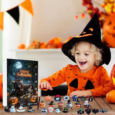 Halloween Advent Countdown Calendar Collectible Figurines Scary Decor Scary Statues 24-day Advent Halloween Figurines For