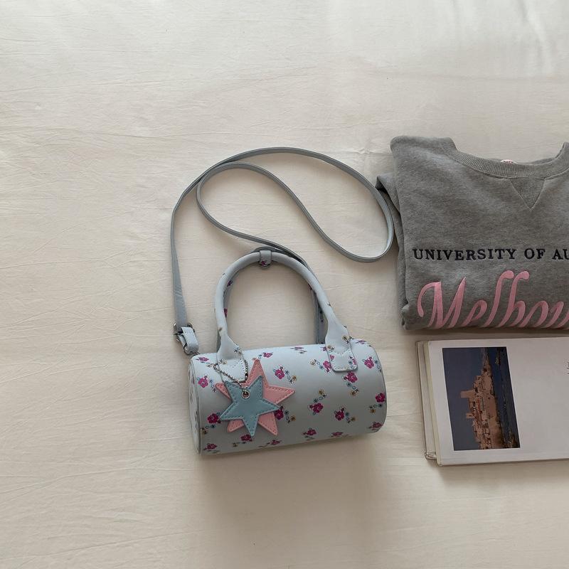 New Floral Print Top Handle Bag Cute Bost Fashiable and Versatile Shoulder Bag Casual and Simple Crossbody Bag for Women