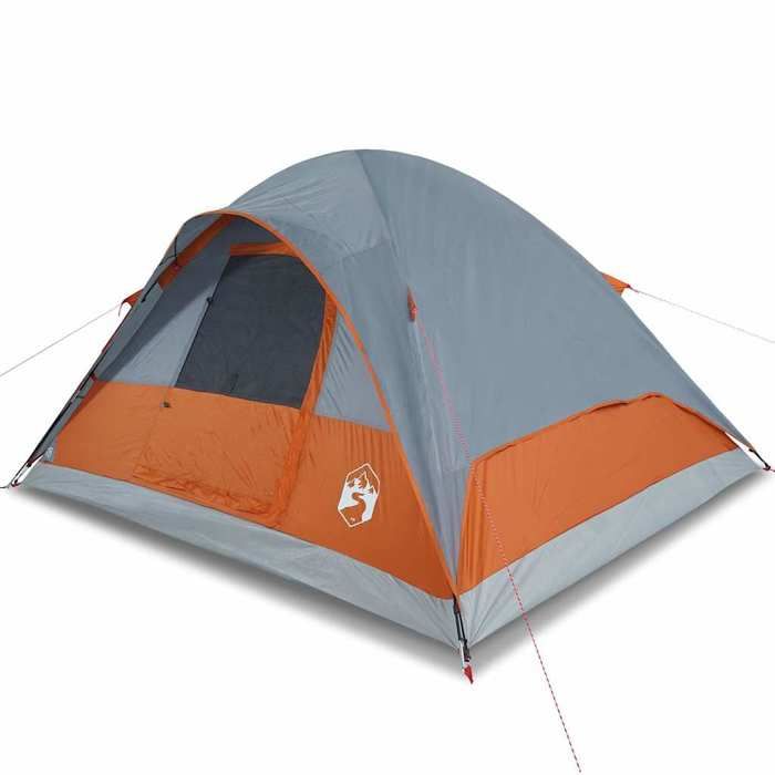 VidaXL Family Dome Tent 6 Personnes, Shade Tent with Carry Bag, Camping Awning, Garden Shelter, Orange 94553