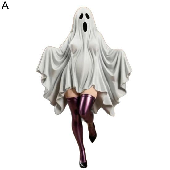 Lady Ghost Figurine Seductive Ghost Statue Resin Sexy Female Ghost Collectible Ornament for Halloween Desk Mantel Decor