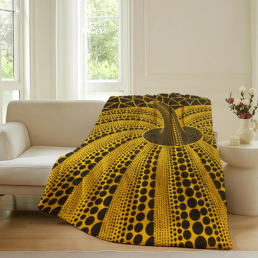 

Polka dot artist Yayoi Kusama Blanket For Sofa Office Bed Plane Travel Sleep Read Relax Camping Soft And Warm 75cmx90cm