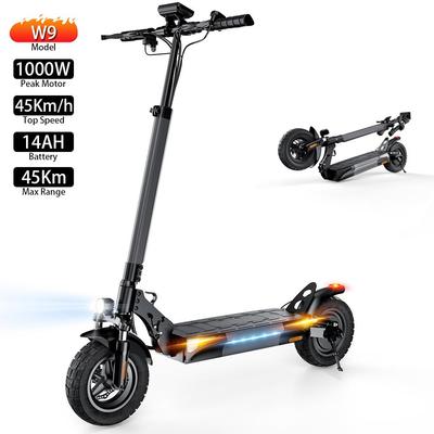 Trottinette Électrique Pliable iScooter W9 10" Moteur 1000W 14AH Autonomie Max 45Km Charge 120KG Noir