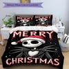 3Pcs Christmas Nightmare Before Bedding Set Quilt Cover Pillowcase Home Christmas Xmas Halloween Gift 1 Duvet Cover 2 Pillowcase S92130