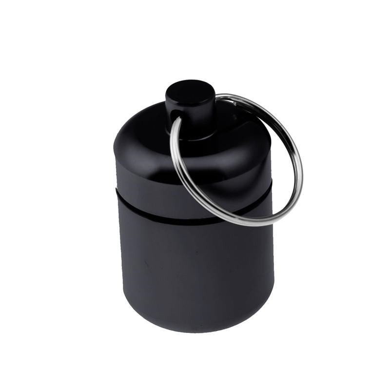 Mini Pill Keychain Holder Aluminum Alloy Storage Box Waterproof Organizer Travel Portable Pill Holder Earplug Container