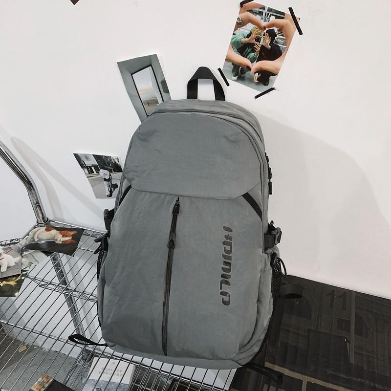 Minimalist Nylon Casual Backpack With Design For Students And Teens