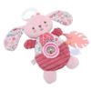 Pink Baby Plush Hanging Toy Cute Cartoon Portable Stroller Activity Toy for Baby Cribs and Cars