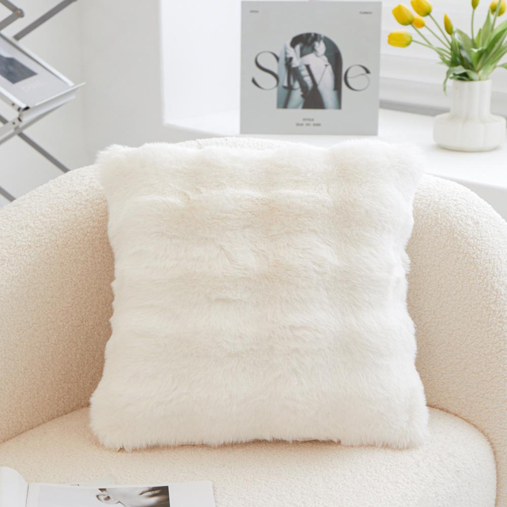 Business Gifts Souvenir PV Bubble Velvet Bedside Soft Bag Backrest Plush Square Cushion Leather Pillow