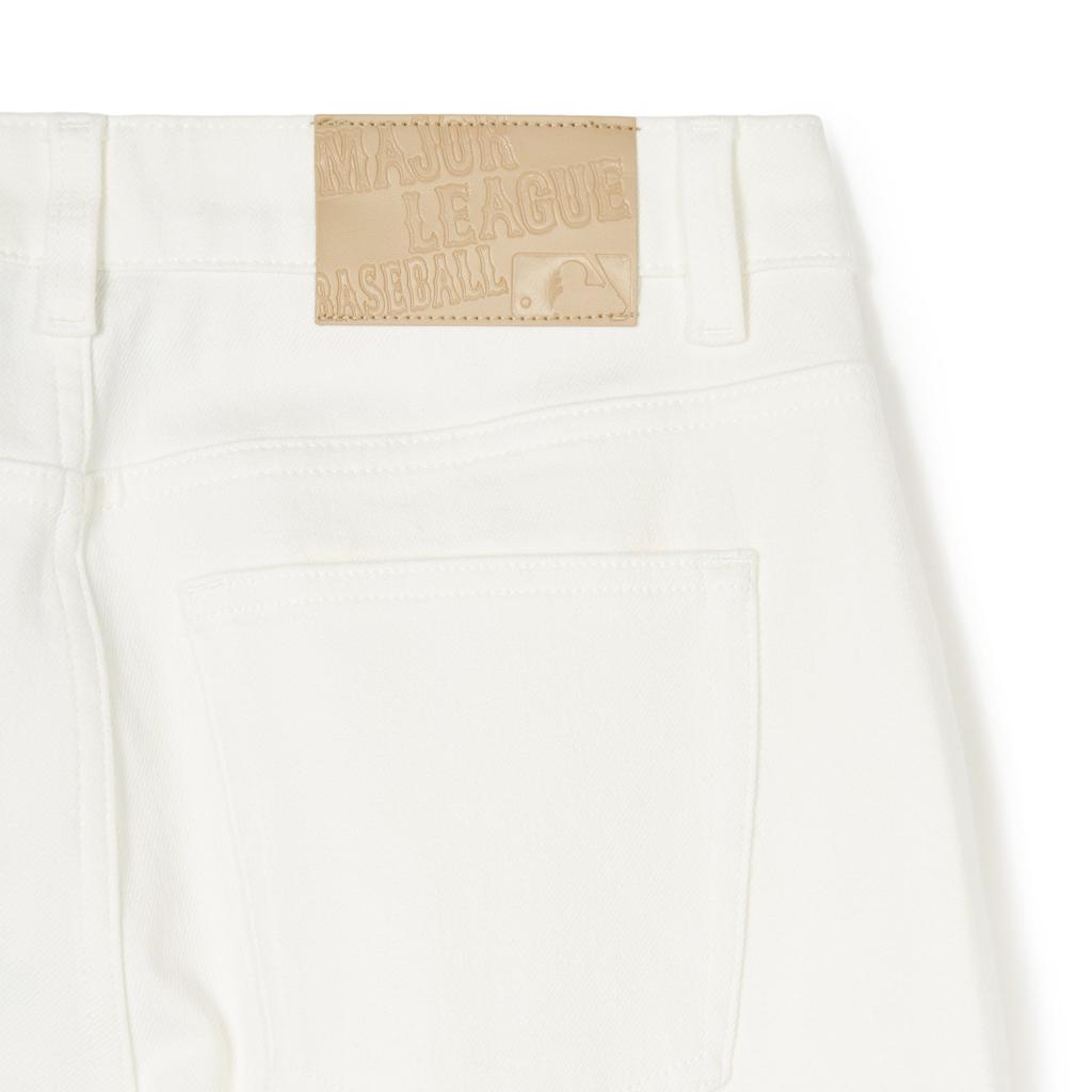 New MLB Los Angeles Dodgers SS24 Jeans Women's Ivory 3FDPV0141-07IVS