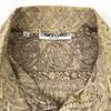 Vintage Made In Italy/NARACAMICIE Rayon Long Sleeve Patterned Shirt/Men’s S/Brown Tone/Gauntlet Button
