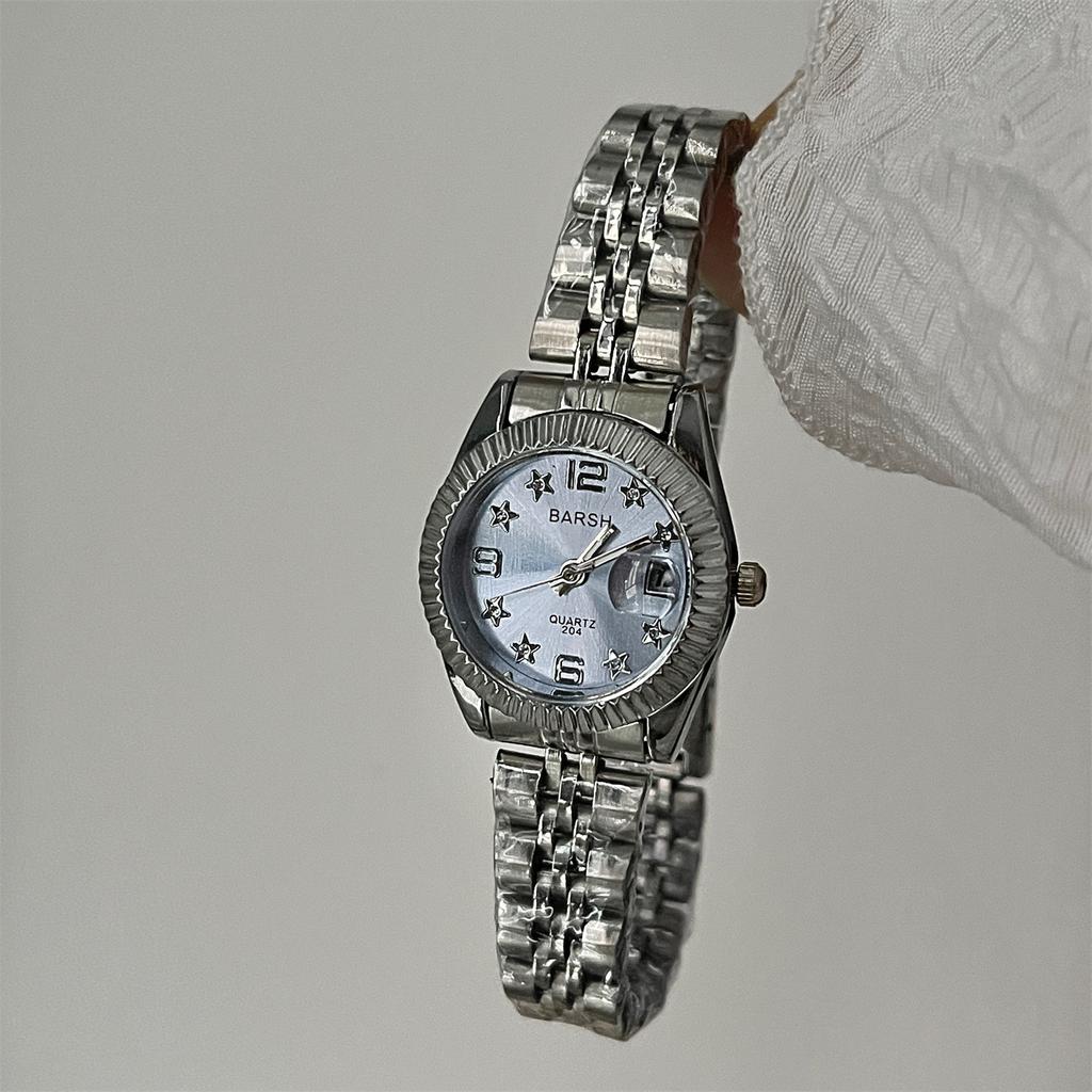 Drainage Pentagram Diamond Watch Women'S Calendar Steel Belt Retro Simple Temperament Women'S Quartz Watch