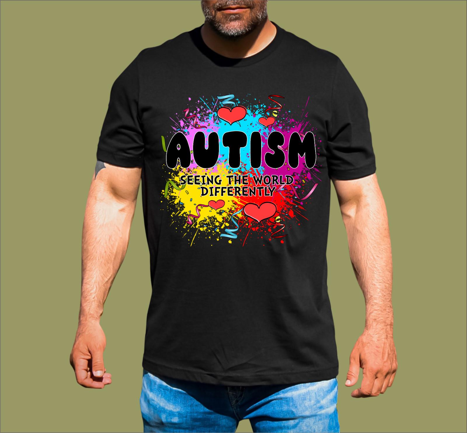 AUTISM SEEING THE WORLD DIFFERENTLY T-SHIRT M