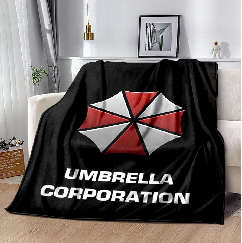 Umbrella Corp Flannel Blanket Soft Warm All-Season Throw, Design for Camping, Car Travel, Hiking Sofa, Bed, Office Perfect Gift for Parties