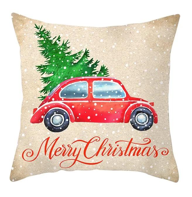 Büro Sitzkissenbezug Weihnachten Hund Schneemann Cartoon Muster Mode Kissen Weihnachtshülle Luxuriöse Heimdekoration