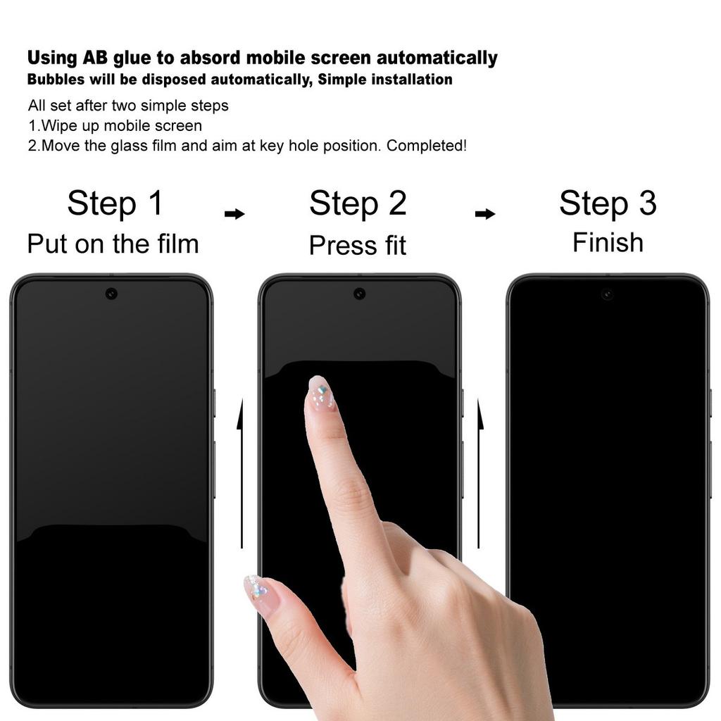 IMAK Pro+ Series For Nothing Phone (3) 5G Skjermbeskytter Full Dekning Herdet Glassfilm (Lås opp med fingeravtrykk)
