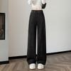 Ta Chi New Chinese Style Wide-Leg Casual Pants with Frog Buttons