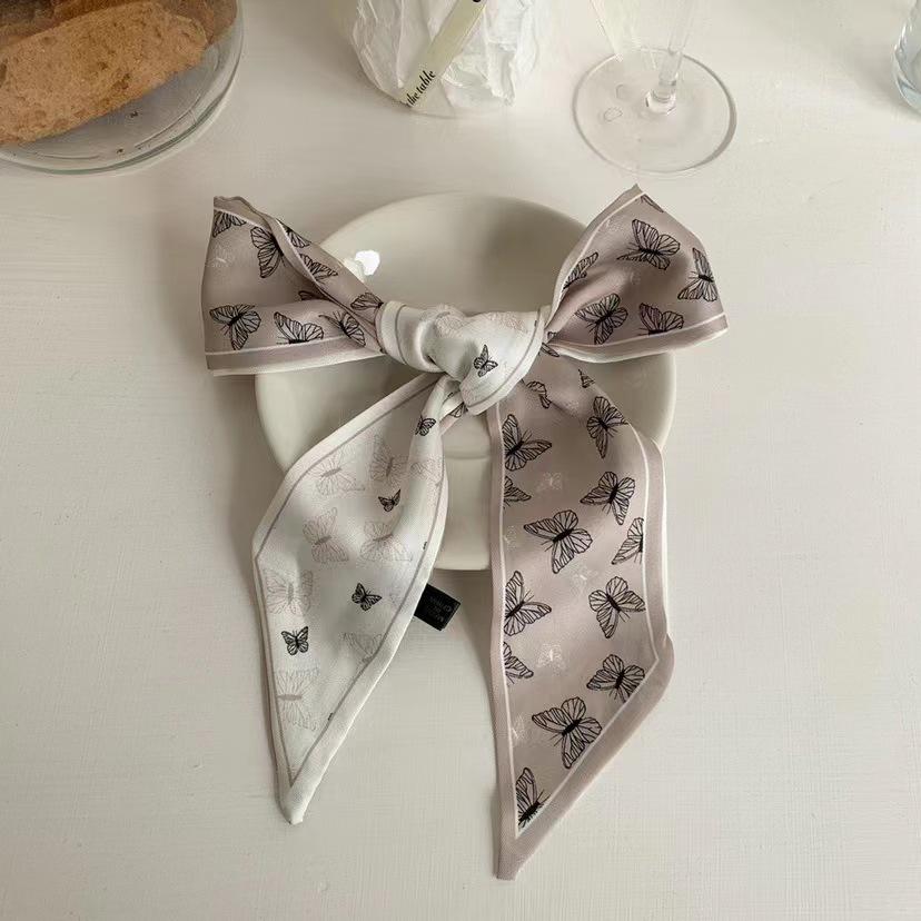 Korean Style Silk Scarf and Hairband Set - Versatile Women's Accessory for Summer