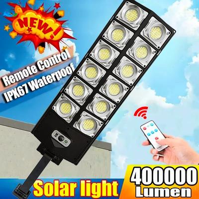 360LED Motion Sensor Solar LED Lights Outdoor Brightest External Solar Lamp with Remote Control Floodlight Wall Street Lamp 120LD 180LED 240LED 300LED