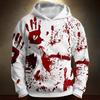 Fashion Men's Hoodie Horror Bloody Patterns 3D Print Hoodies Spring And Autumn Street Casual Boy Sweatshirt Men's Oversized Top Clothing