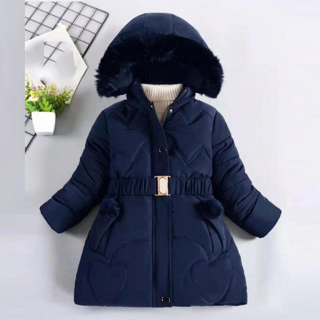 Kids' Fashion Fleece-Lined Thickened Hooded Oversized Sweatshirt Warm Casual Jacket For Fall/Winter