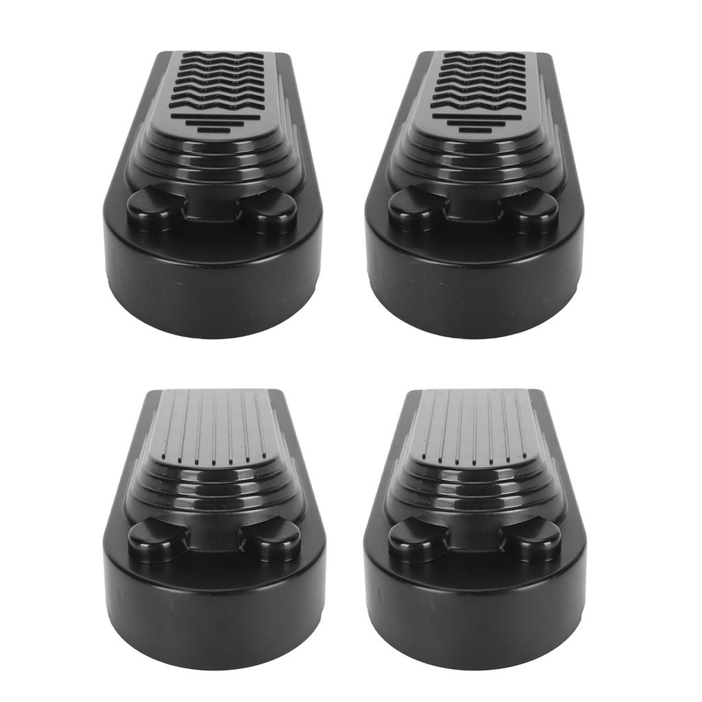2 Sets Door Stoppers Prevent Collision Minimalist Black Heavy Duty Stackable Door Stops with Base Fo