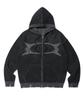 Critic Wormhole Knit Hood Zip Up Charcoal