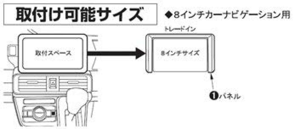 Kanatechs Car Navigation Installation Kit for Daihatsu Custom and Subaru Custom 8-inch Tanto/Tanto Chiffon/Chiffon (Part Number TBX-D001)