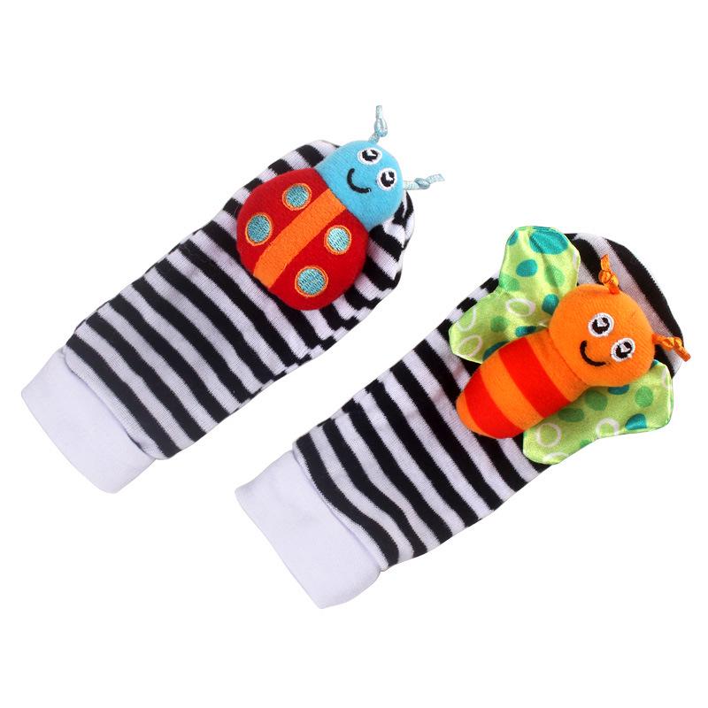 Baby Animal Rattle Wristband Socks