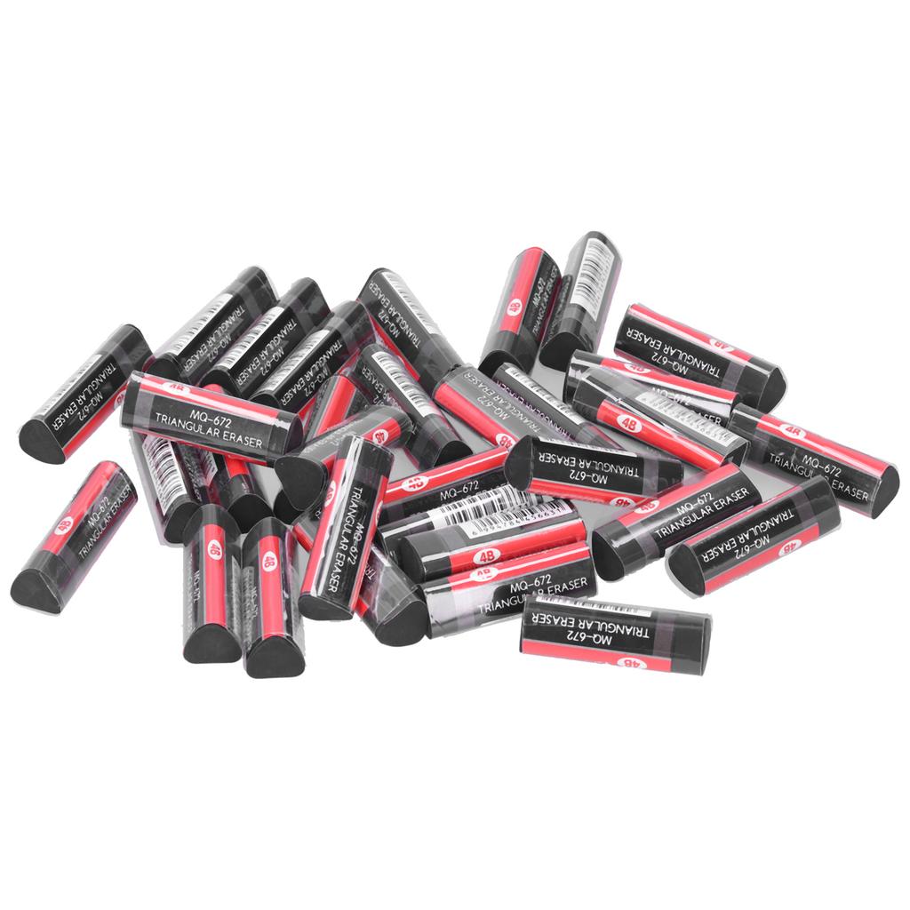 32Pcs Drawing Erasers 4B Sketch Triangular Art Students Artist Kids Children Painting Supplies