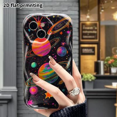Phone Case: 2D Flat, Fits iPhone 12 Pro To iPhone 18, Fun Space Theme, Phone Decoration, Perfect Christmas and Halloween Gift