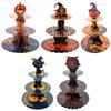 Stackable Paper Snack Tower With Eerie Graphics Ideal For Halloween Classroom Parties And Home Decors