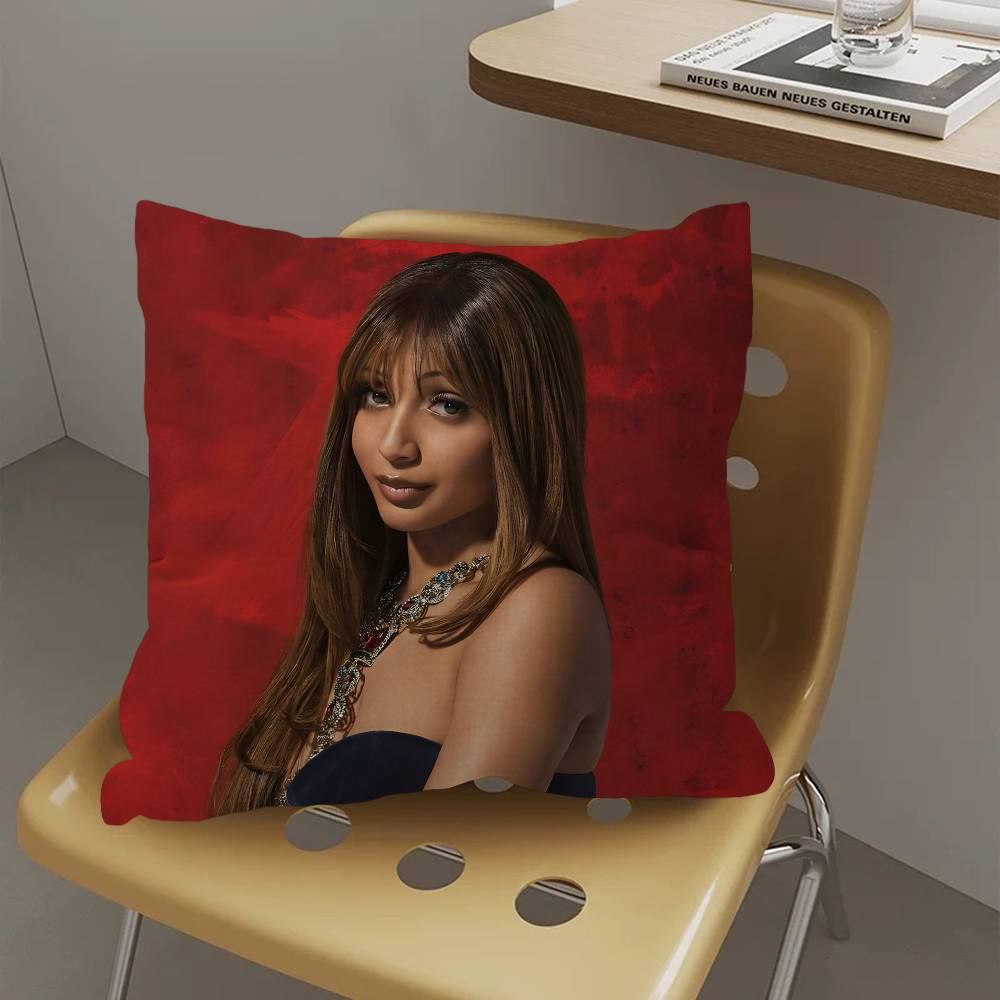 Singer Pink P-Pantheress Cushion Cover Polyester Sofa Cushions Decorative Throw Pillows Home Decoration Pillowcover