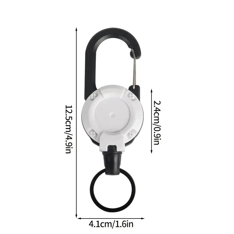 Outdoor Automatic Retractable Wire Rope Luya Anti-theft Tactical Keychain Telescopic Keychain Retractable Hook Tool