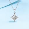 Tezzc Pricess Cut Moissanite Necklace For Women Lab Grown Diamond Pendant Necklace With certificate Silver Jewelry Wholesale