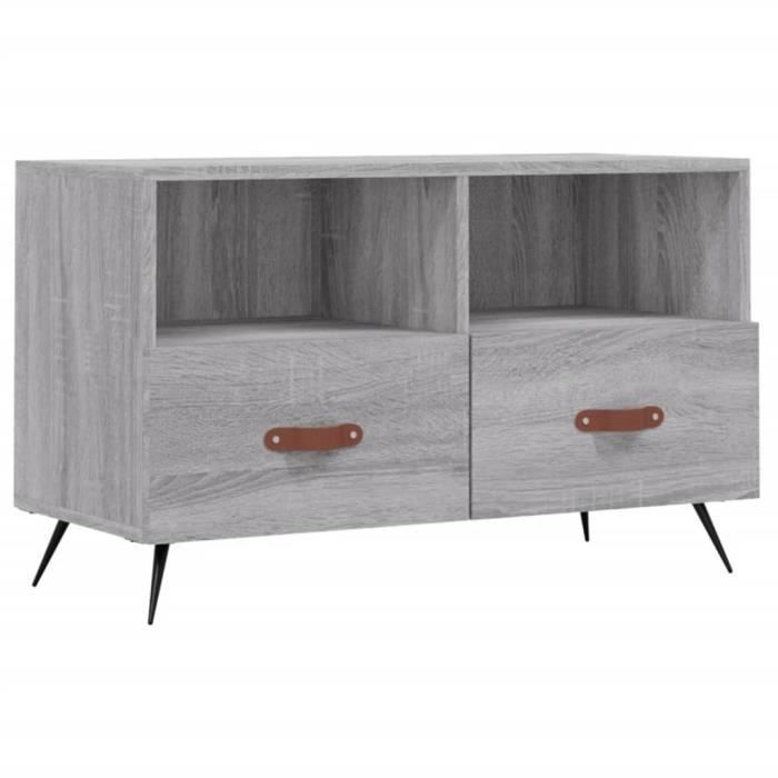 VidaXL TV Stand Sonoma Grey 80x36x50 Cm Engineered Wood 828946