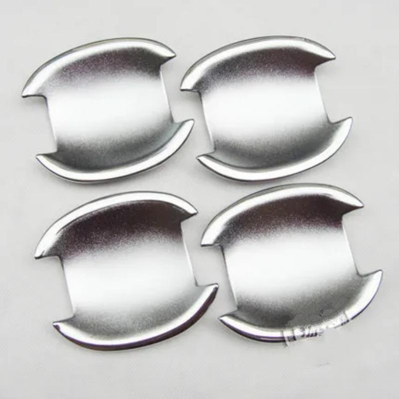 Door Handle Cover For Nissan March Micra K13 2010-2015 Carbon Fiber Chrome Car Trim Stickers Car Styling Accessories