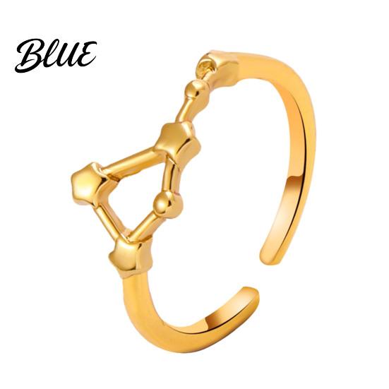 Star Symbol Ring Student Electroplated Finish Adjustable Opening Design Retro