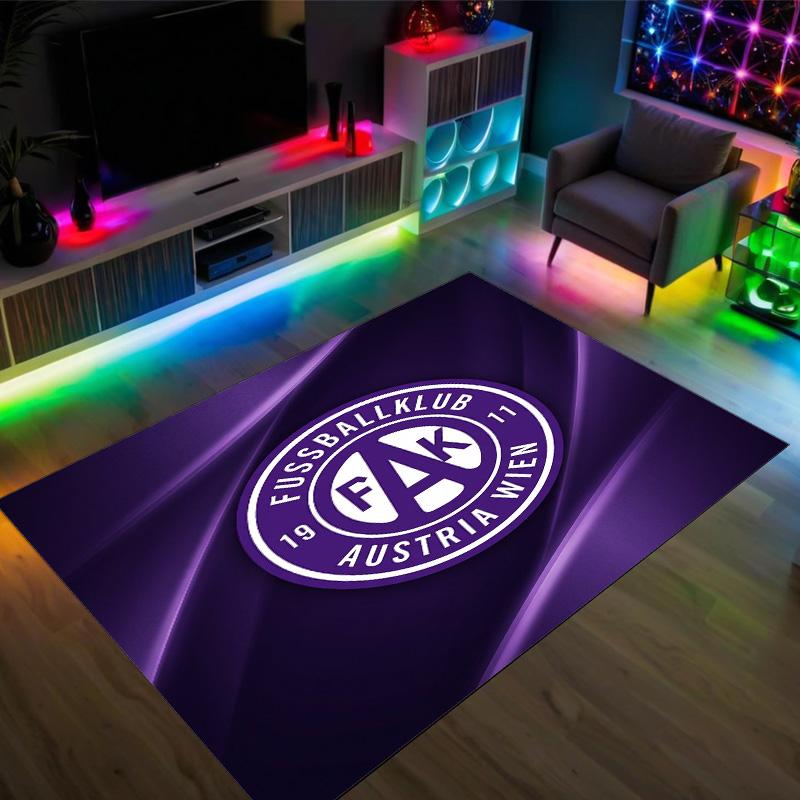 Austria Wien FC Design Crystal Velvet Carpet Cozy Non?Slip Printed Rug For Bedroom Living Room Entrance